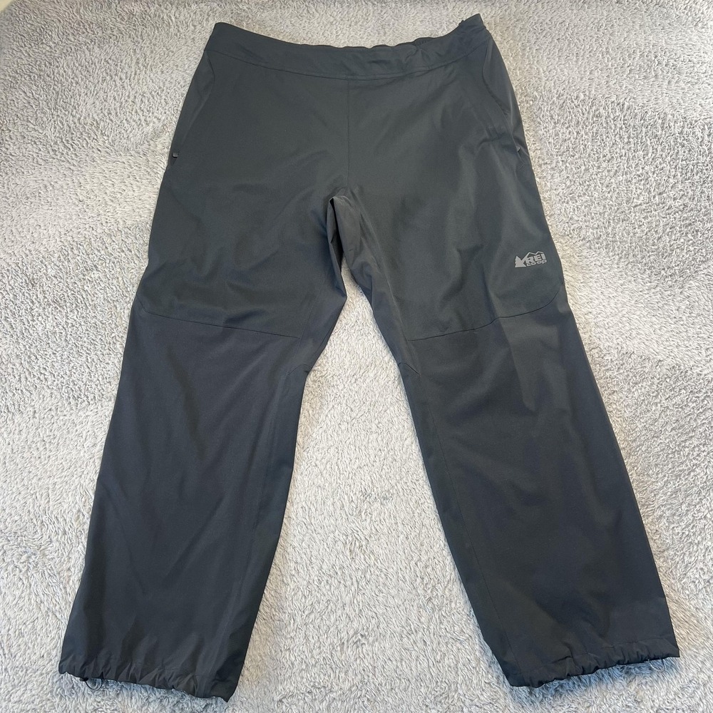 REI Co-op Pants Men XL Black Waterproof Rain Talusphere Peak 2.5L Hiking Camping
